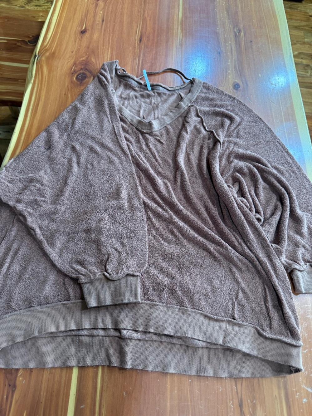 Terry cloth crew sweatshirt NWOT